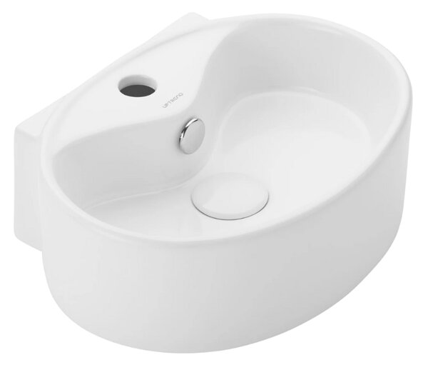 UPTrend Oválne keramické umývadlo na dosku/závesné NEKO TR4358, biela lesk