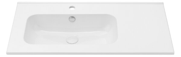 UPTrend Obdĺžnikové keramické umývadlo do nábytku/zápustné do dosky VENTA 90L UP410-900L, biela lesk