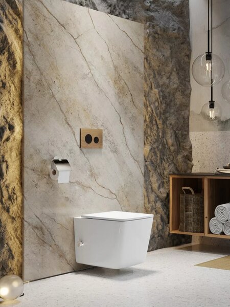 UPTrend Závesná WC misa s funkciou bidetu ORION TR2237 vrátane Soft-Close sedadla, biela lesk