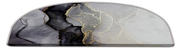 Čierno-biele nášľapy na schody v súprave 16 ks 20x65 cm Golden Marble – Vitaus