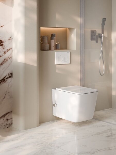 UPTrend Závesná WC misa s funkciou bidetu ORION TR2237 vrátane Soft-Close sedadla, biela lesk