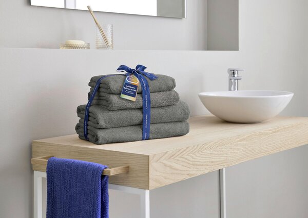 SADA UTERÁKOV NA RUKY, 50x100/70x140 cm, antracitová Kleine Wolke - Kúpeľňový textil