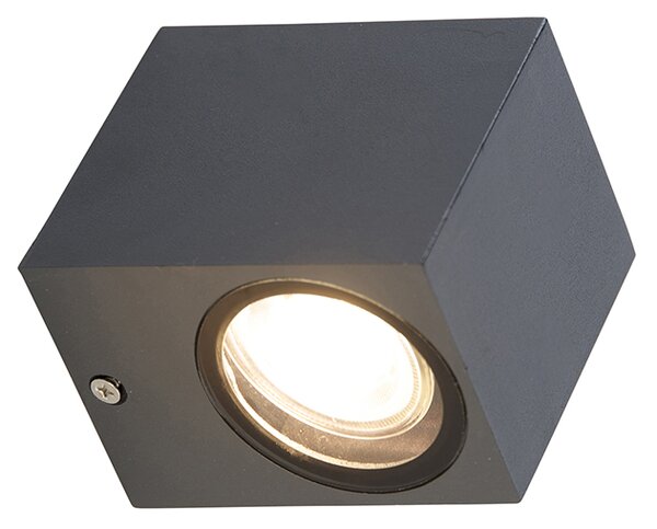 Moderná nástenná lampa tmavosivá IP44 - Baleno