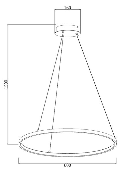 ZÁVESNÉ LED SVIETIDLO, 60/120 cm Novel - Online Only bytové doplnky, Online Only