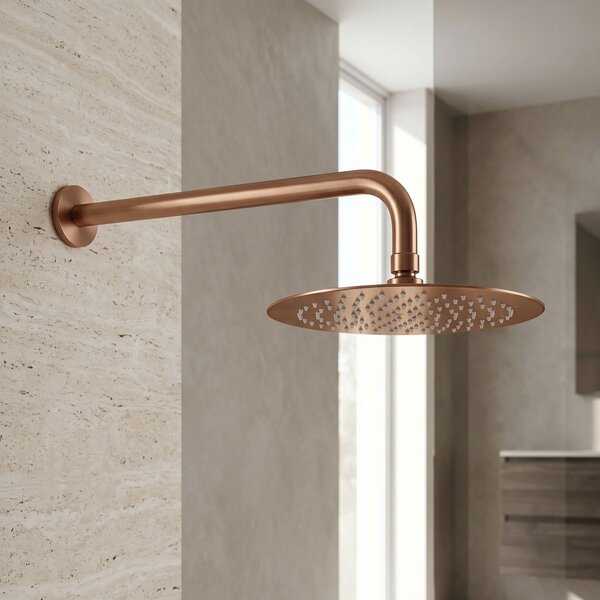 Okrúhla dažďová sprcha REA JS-P014BRG 25cm Brush Copper