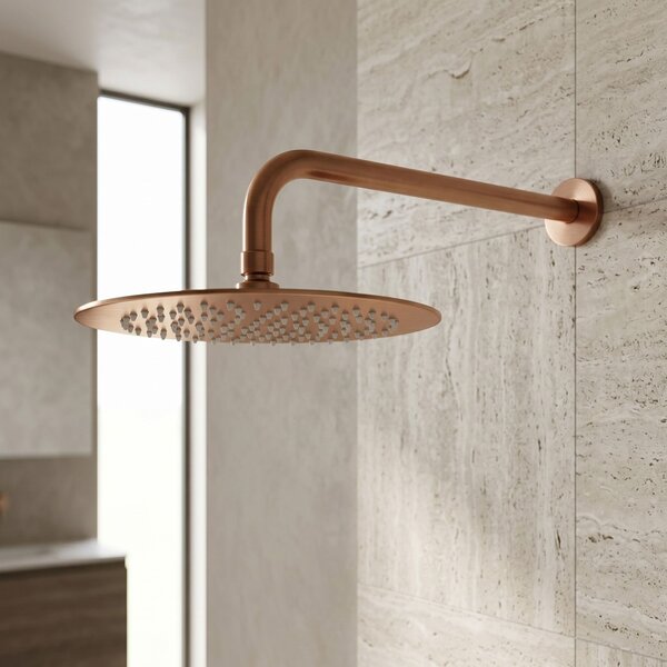 Okrúhla dažďová sprcha REA JS-P014BRG 25cm Brush Copper