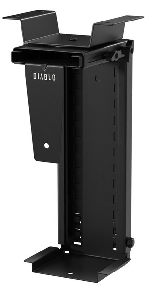 Držiak na PC pod stôl, závesný, pre herný setup, čierny: Diablo PC Holder