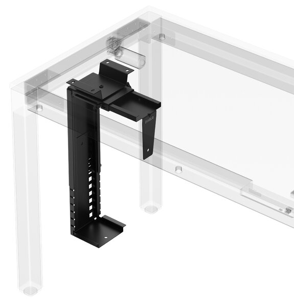 Držiak na PC pod stôl, závesný, pre herný setup, čierny: Diablo PC Holder