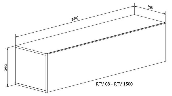 TV STOLÍK ELEGANTE 150 LED BIELY VYSOKÝ LESK
