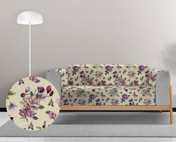 Ervi Gobelínový prehoz na sedačku/posteľ - Kvetinová harmónia