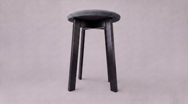 Taburet KUBE pr. 36 cm čierna/antracit