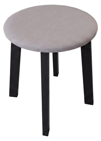 Taburet KUBE, priemer 36 cm, čierna/šedá