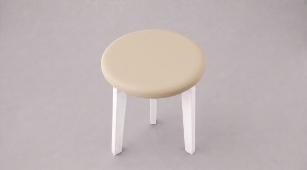 Taburet KUBE pr. 36 cm biela/béžová