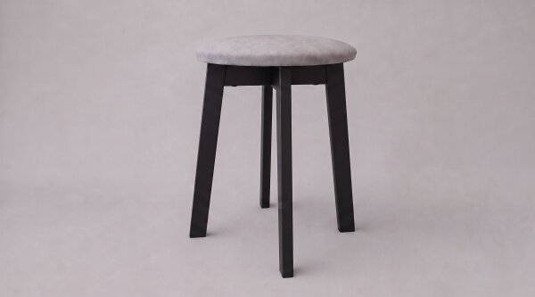 Taburet KUBE, priemer 36 cm, čierna/šedá
