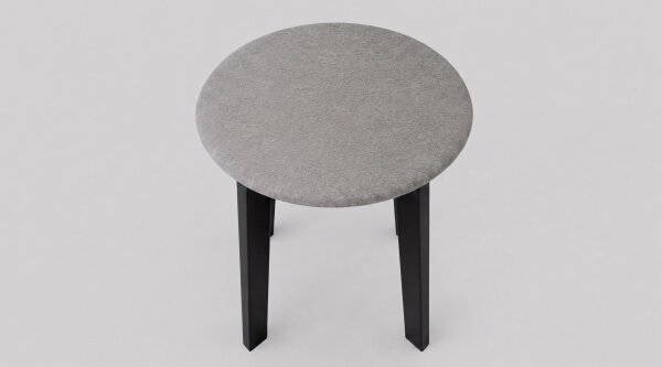 Taburet KUBE, priemer 36 cm, čierna/šedá