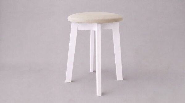Taburet KUBE pr. 36 cm biela/béžová