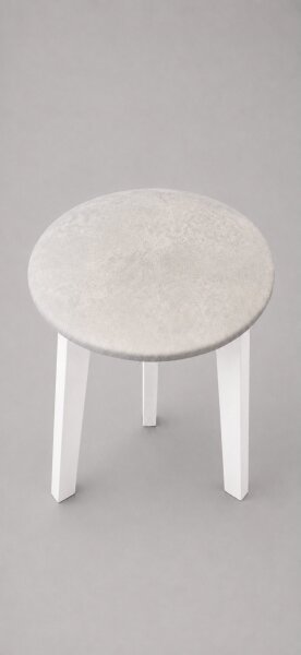 Taburet KUBE priemer 36 cm biela/krémová