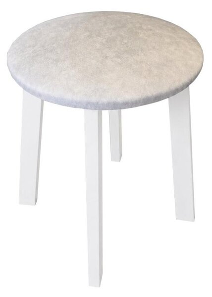Taburet KUBE priemer 36 cm biela/krémová