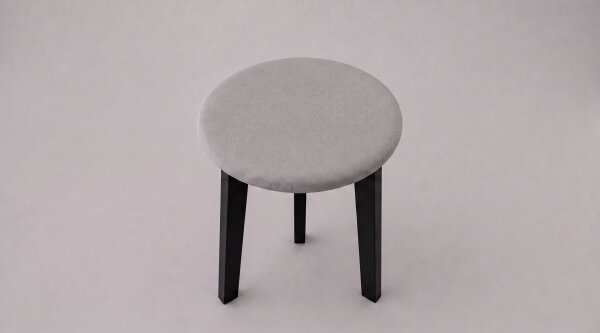 Taburet KUBE, priemer 36 cm, čierna/šedá