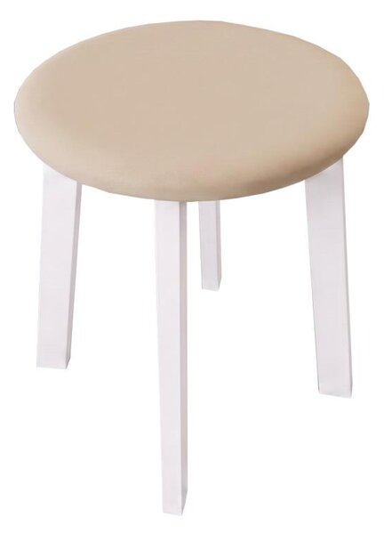 Taburet KUBE pr. 36 cm biela/béžová