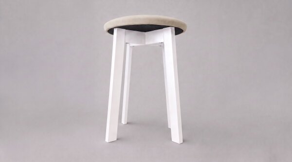 Taburet KUBE pr. 36 cm biela/béžová