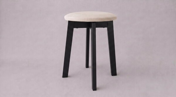 Taburet KUBE pr. 36 cm čierna/béžová