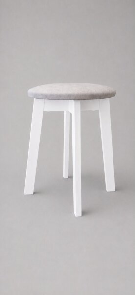 Taburet KUBE priemer 36 cm biela/krémová