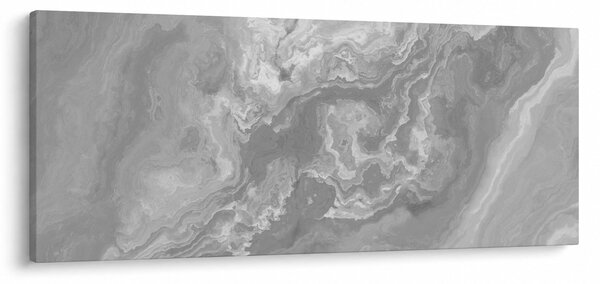 Obraz - Mramor v čiernobielej (120x50 cm)