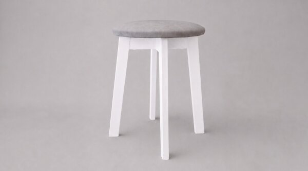 Taburet KUBE pr. 36 cm biela/šedá