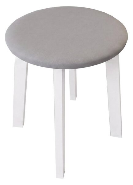 Taburet KUBE pr. 36 cm biela/šedá