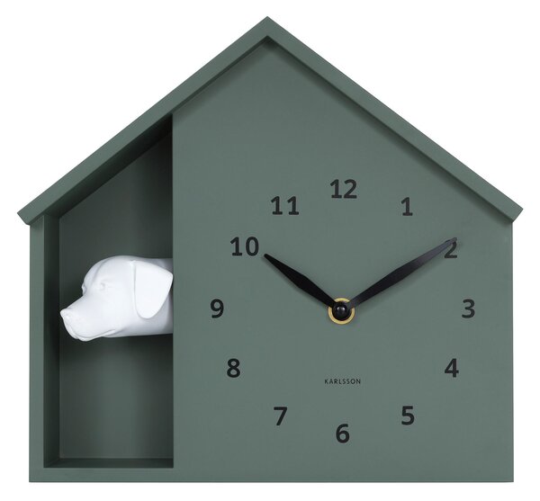 NÁSTENNÉ HODINY lesná zelená 24.9/27 cm Karlsson - Hodiny, Online Only