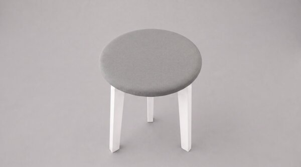 Taburet KUBE pr. 36 cm biela/šedá