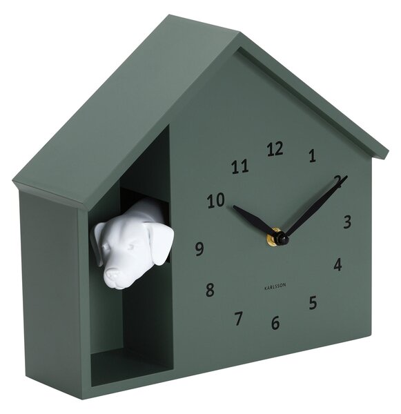 NÁSTENNÉ HODINY lesná zelená 24.9/27 cm Karlsson - Hodiny, Online Only