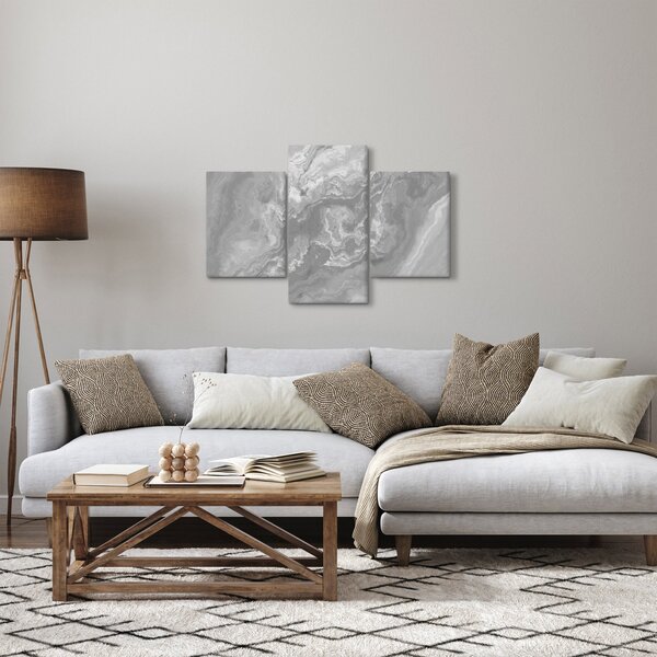Obraz - Mramor v čiernobielej (90x60 cm)