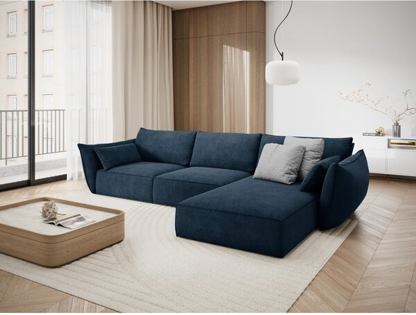Tmavomodrá rohová pohovka (pravý roh) Vanda - Mazzini Sofas