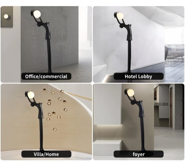Immax 08812XL - Stojacia lampa SILUETTE 1xE27/25W/230V 210 cm Human Girl