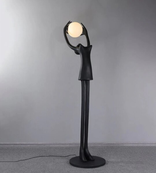 Immax 08812XL - Stojacia lampa SILUETTE 1xE27/25W/230V 210 cm Human Girl