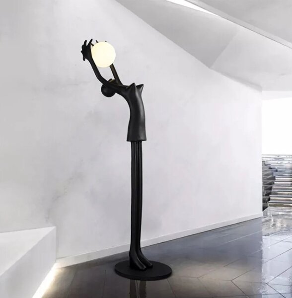 Immax 08812XL - Stojacia lampa SILUETTE 1xE27/25W/230V 210 cm Human Girl