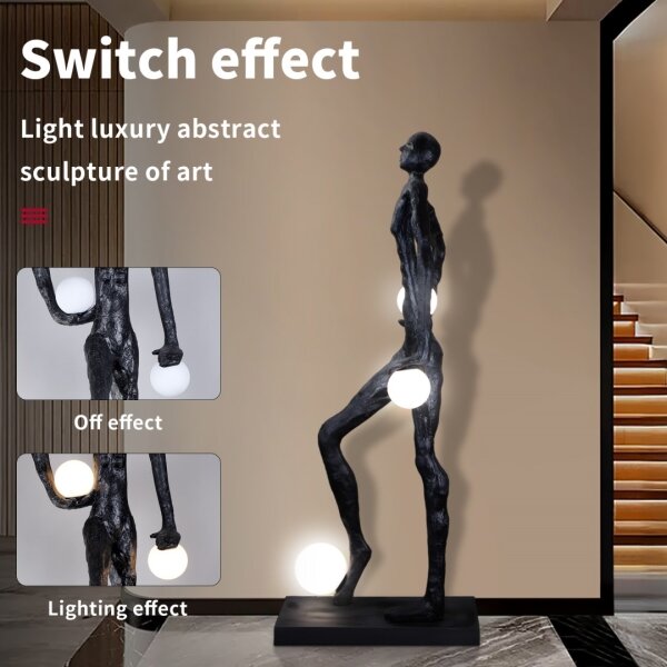 Immax 08805XL - Stojacia lampa SILUETTE 3xE27/60W/230V 185 cm Aura
