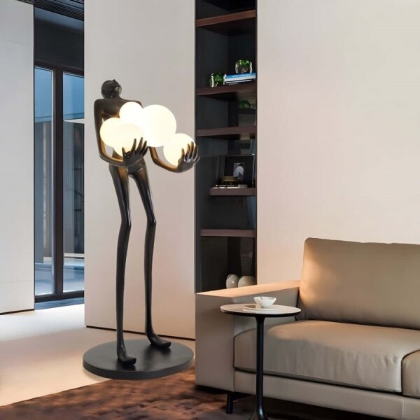 Immax 08808XL - Stojacia lampa SILUETTE 6xE27/25W/230V 180 cm Human Ball