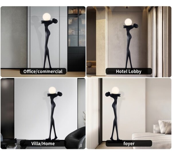 Immax 08811XL - Stojacia lampa SILUETTE 1xE27/25W/230V 175 cm, ženská silueta