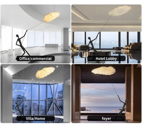 Immax 08800XL - Stojacia lampa SILUETTE 6xE27/40W/230V 180 cm Dream Reach
