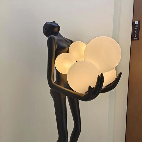 Immax 08808XL - Stojacia lampa SILUETTE 6xE27/25W/230V 180 cm Human Ball