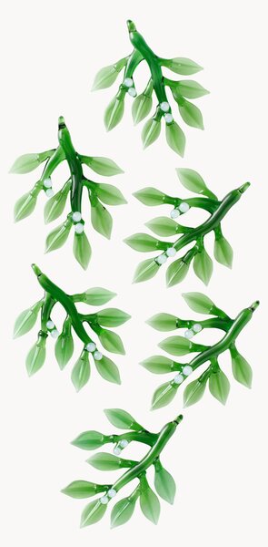 Dekorácie Mistletoe, 6 ks