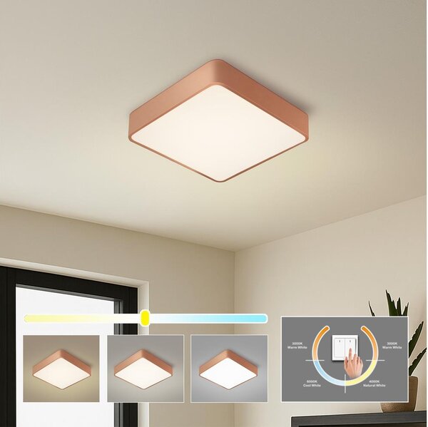 BRILAGI-LED Stropné svietidlo POOL SQUARE LED/36W/230V 3000/4000/6000K 40x40 cm medené