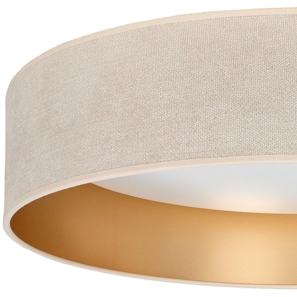 Brilagi-LED Stropné svietidlo VELVET SIMPLE LED, 24 W, 230 V, 4000 K, priemer 45 cm, krémová/zlatá