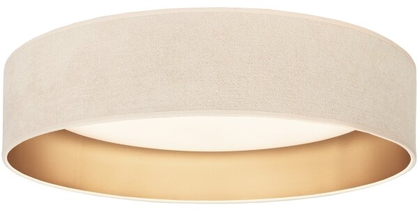 Brilagi-LED Stropné svietidlo VELVET SIMPLE LED, 24 W, 230 V, 4000 K, priemer 45 cm, krémová/zlatá