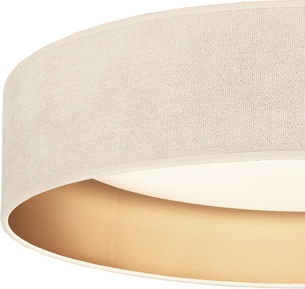 Brilagi-LED Stropné svietidlo VELVET SIMPLE LED, 24 W, 230 V, 4000 K, priemer 45 cm, krémová/zlatá