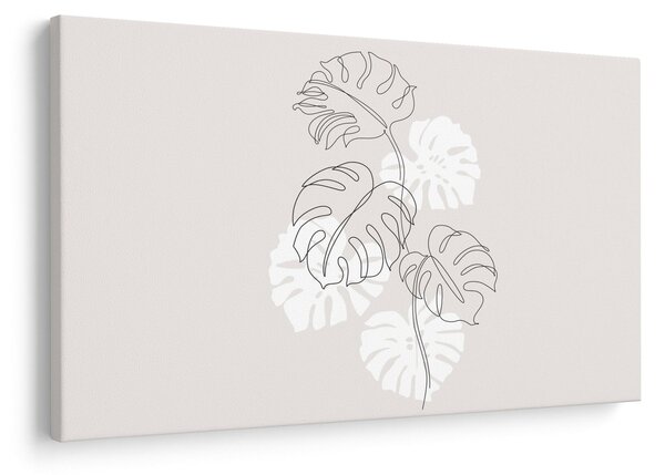 Obraz - Line art monstera N⁰3 (90x60 cm)