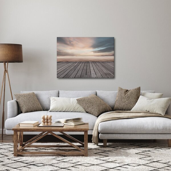 Obraz - Mólo pri západe slnka (70x50 cm)